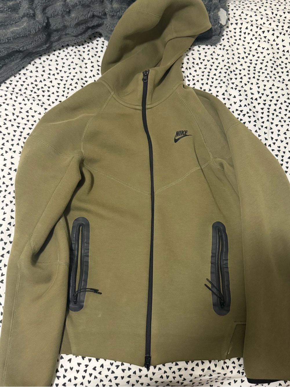 Nike Olive Green Full-Zip Performance Hoodie Jacket